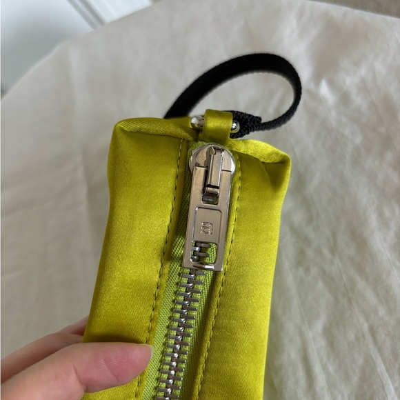 Alexander Wang Heiress Medium Pouch in Satin w/ Crystal Embellishment Light Kiwi - Picture 9 of 11